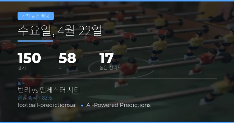 22 Apr 2026 베팅 추천