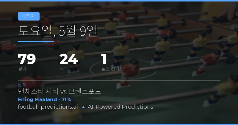 오늘의 anytime goalscorer 핵심 전망