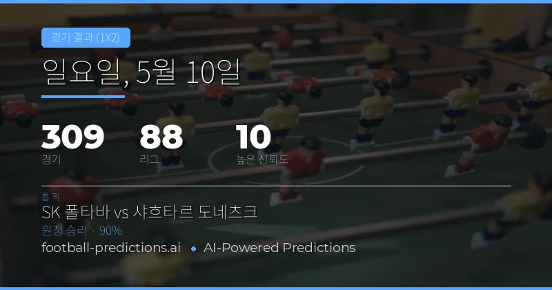 2026년 5월 10일 축구 매치데이 종합 분석