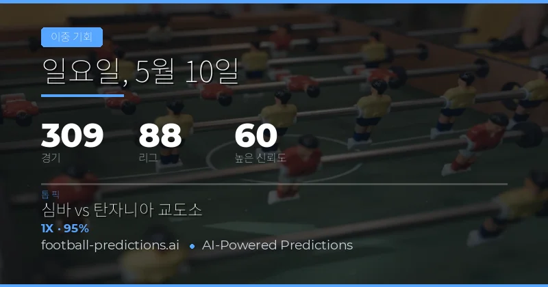 2026년 5월 10일 더블 찬스(Double Chance) 예측 개요