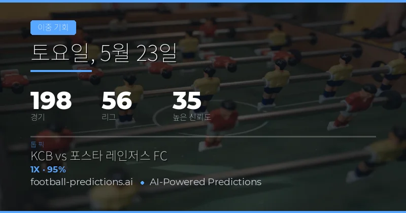 2026년 5월 23일 더블 찬스(Double Chance) 종합 분석 가이드