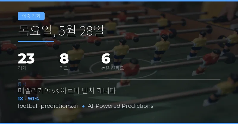 2026년 5월 28일 더블 찬스(Double Chance) 경기 분석 및 전망
