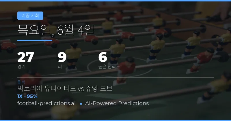 오늘의 더블 찬스 예측 소개