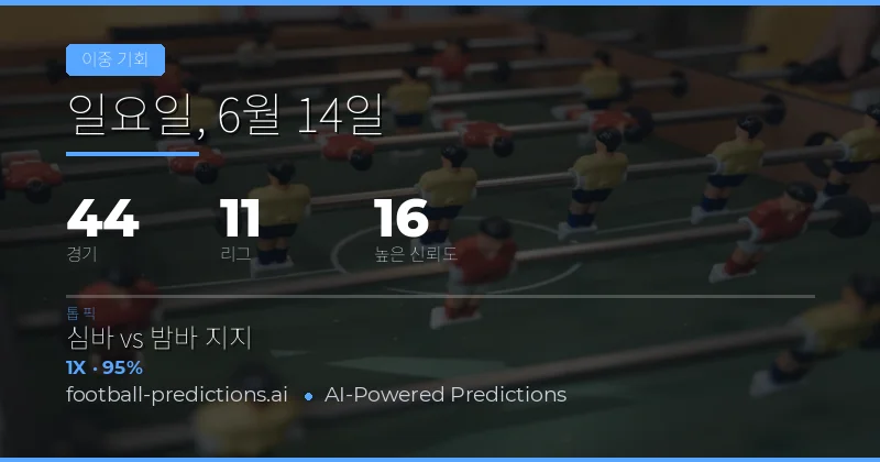 2026년 6월 14일 DC 주요 베팅 추천
