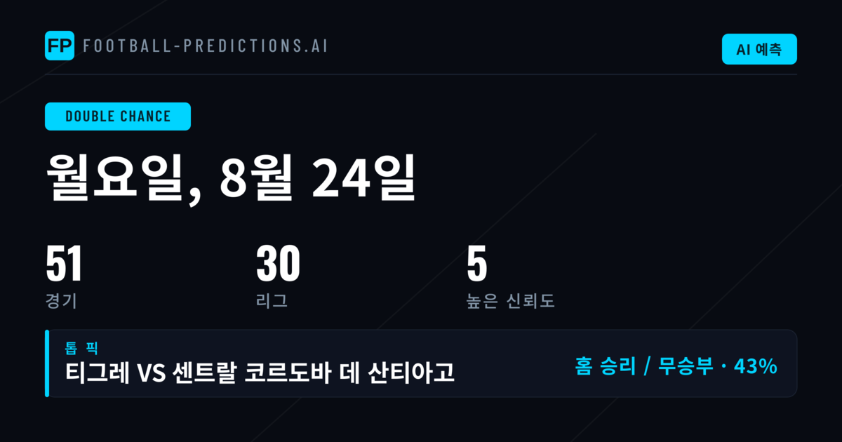 2026년 8월 24일 DC 추천