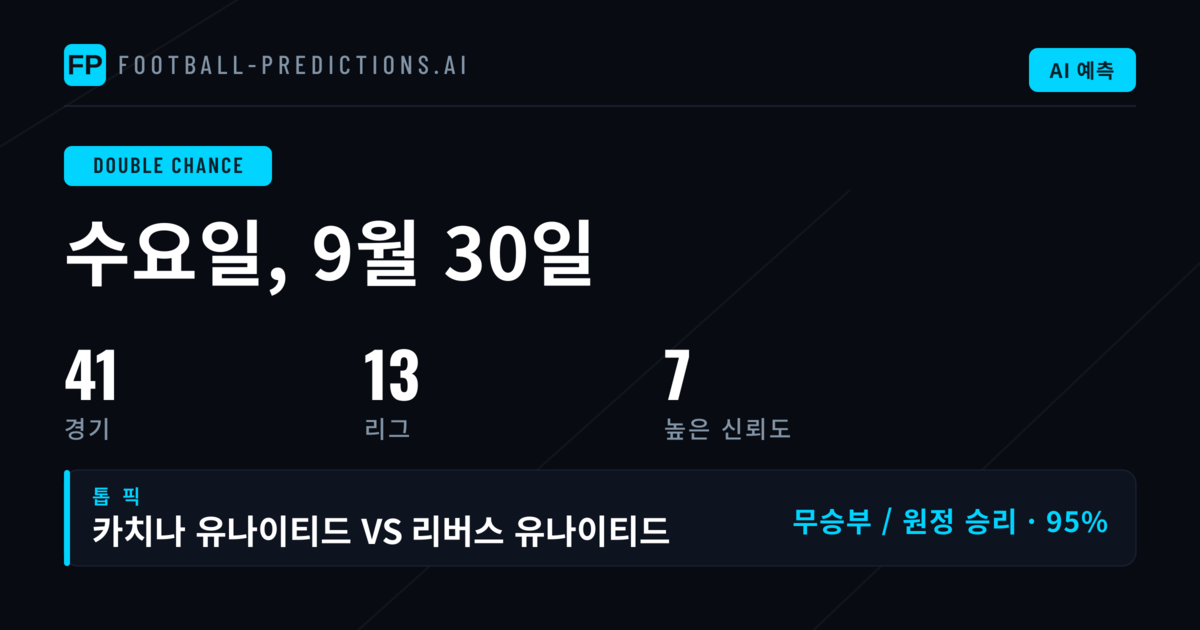 DC 베스트 픽 (2026년 9월 30일)