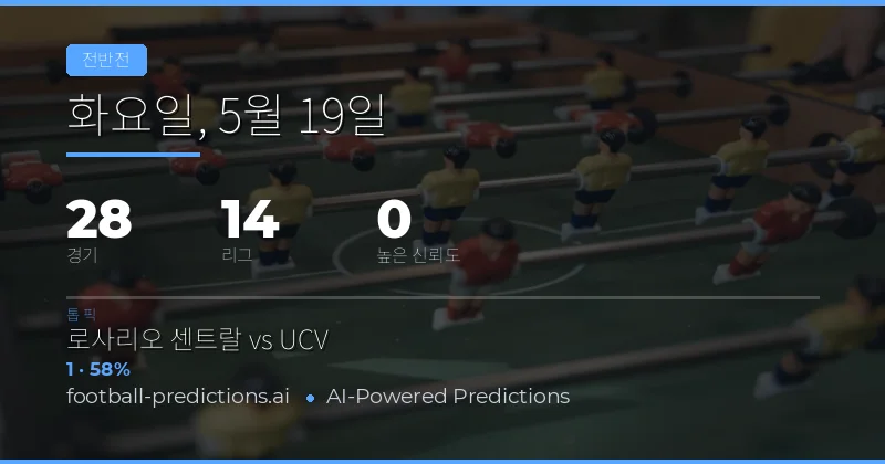 2026년 5월 19일 하프타임 결과 예측 개요