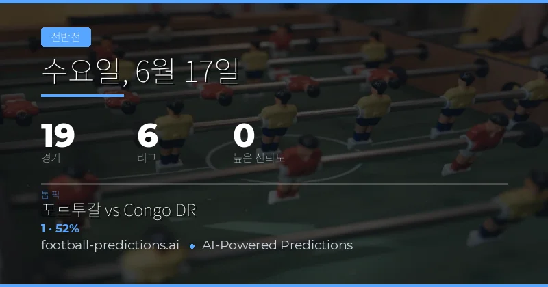 HT/FT 예측 17 Jun 2026 — 오늘의 베스트 픽