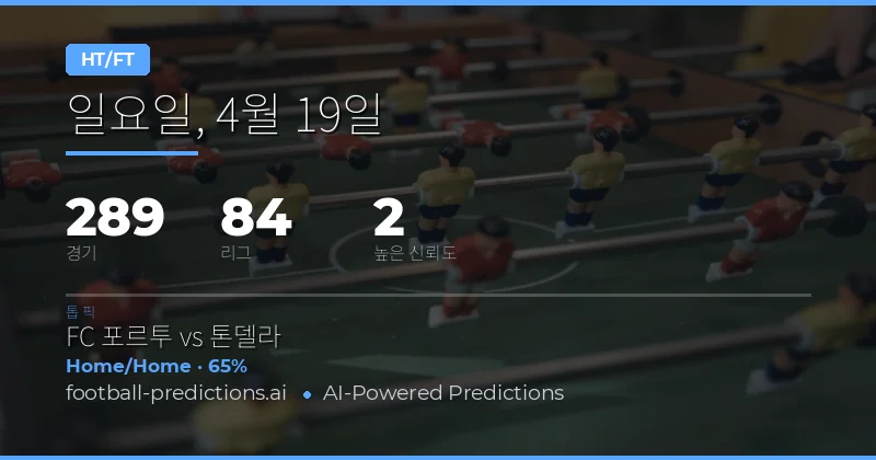 19 Apr 2026 하프타임/풀타임 예측 전망