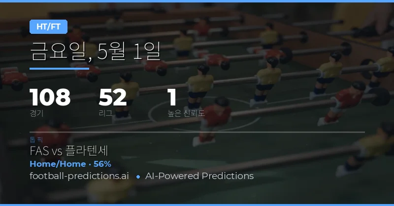 2026년 5월 1일 하프타임/풀타임(Half Time / Full Time) 전경 분석