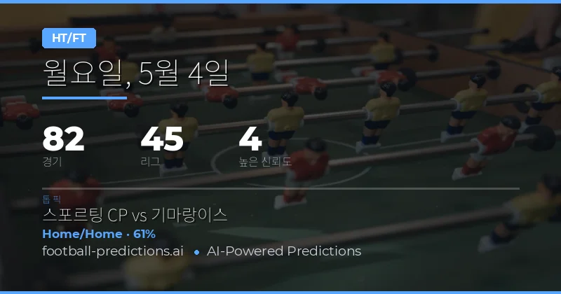 2026년 5월 4일 하프타임/풀타임 예측 개요