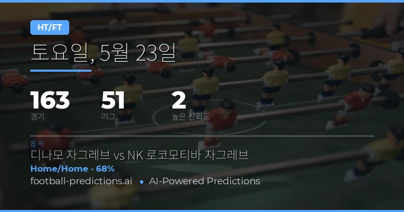 2026년 5월 23일 하프타임/풀타임(Half Time/Full Time) 베팅 가이드