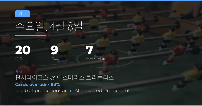 8 Apr 2026 경기의 골드카드 추세 분석