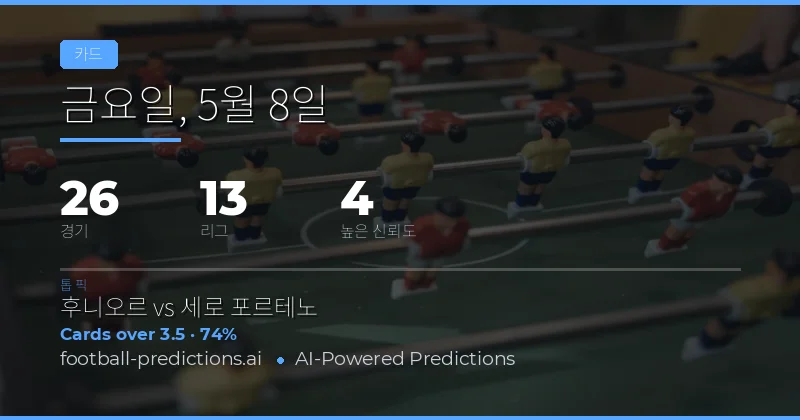 2026년 5월 8일 옐로 카드 베팅 가이드