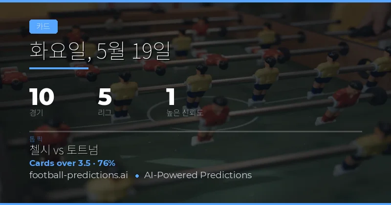옐로 카드 시장 분석 및 베팅 전략