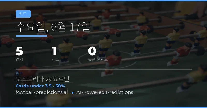 옐로카드 O/U 예측을 위한 분석 개요