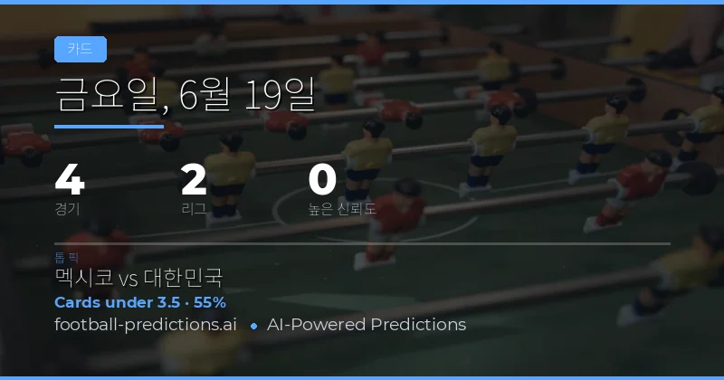 옐로카드 O/U 베팅 전략과 경기별 분석 개요