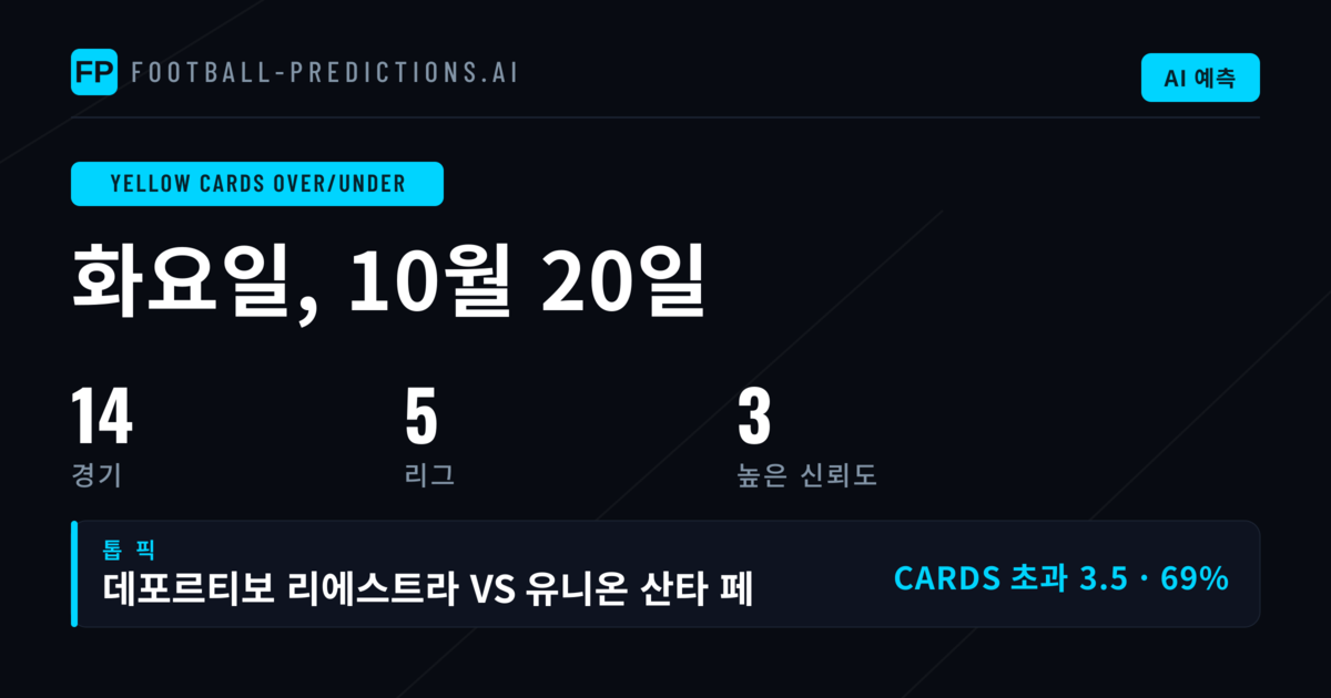 2026년 10월 20일 O/U 카드 추천