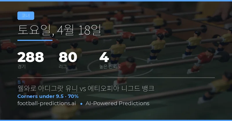 코너 오버언더 예측의 중요성과 최근 추세