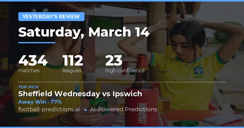 Football Predictions Yesterday 14 Mar 2026: Best Bets & Tips