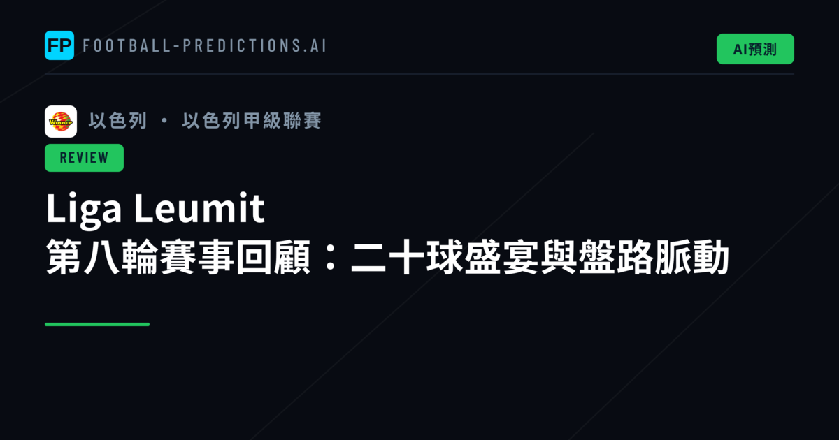 Liga Leumit 第八輪賽事回顧：二十球盛宴與盤路脈動