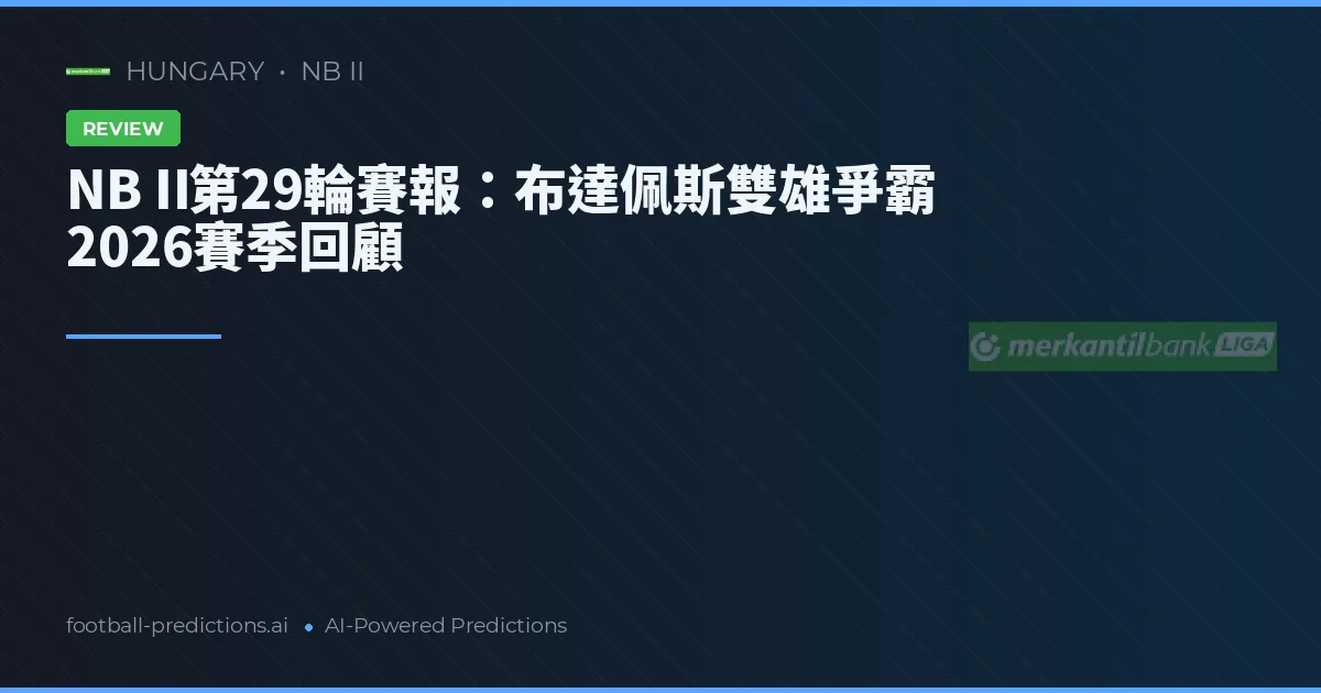 NB II第29輪賽報：布達佩斯雙雄爭霸 2026賽季回顧