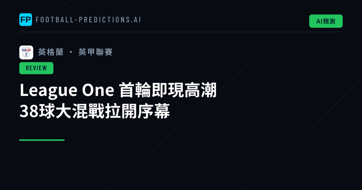 League One 首輪即現高潮　38球大混戰拉開序幕
