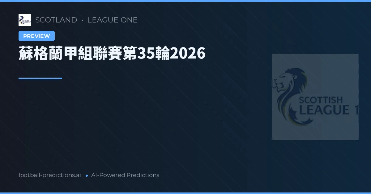 蘇格蘭甲組聯賽第35輪2026