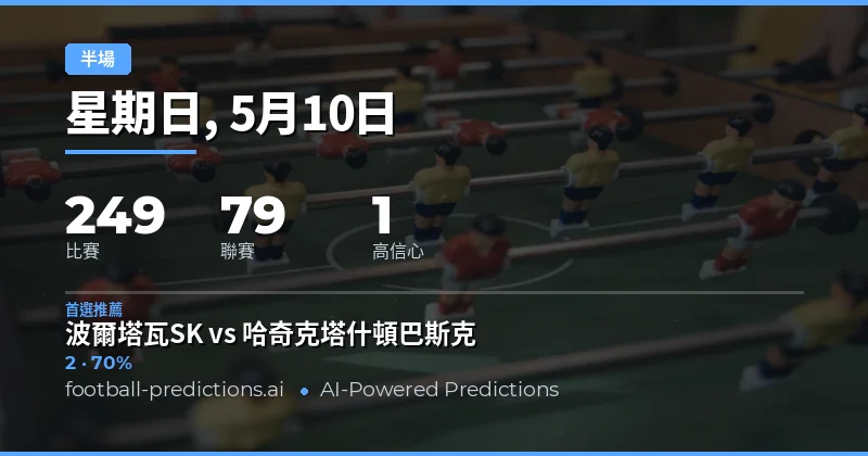 2026年5月10日半場賽果預測總覽