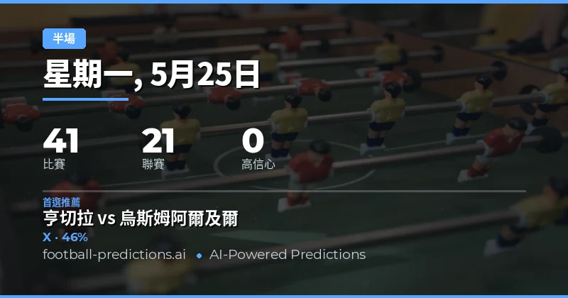 2026年5月25日半場賽事前瞻