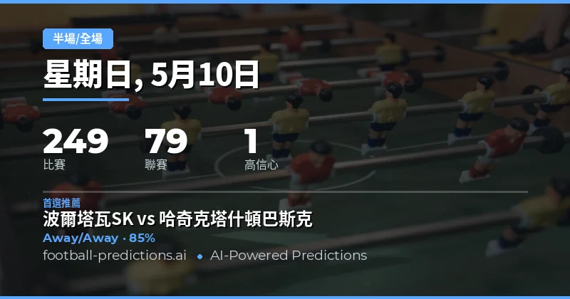 2026年5月10日半場/全場（半場/全場）預測總覽