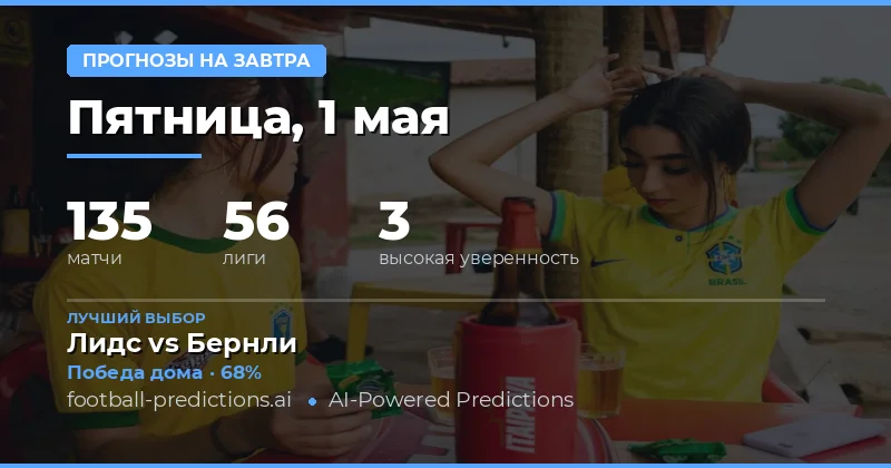 Обзор футбольных матчей на завтра