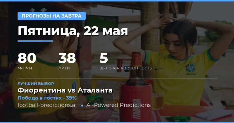 Обзор футбольных матчей на завтра