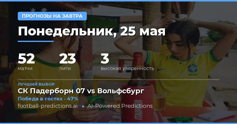 Обзор футбольных матчей на 25 мая 2026 года