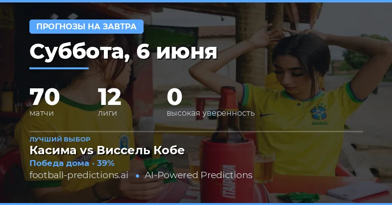 Суббота, 6 июня 2026 года — масштабный футбольный день