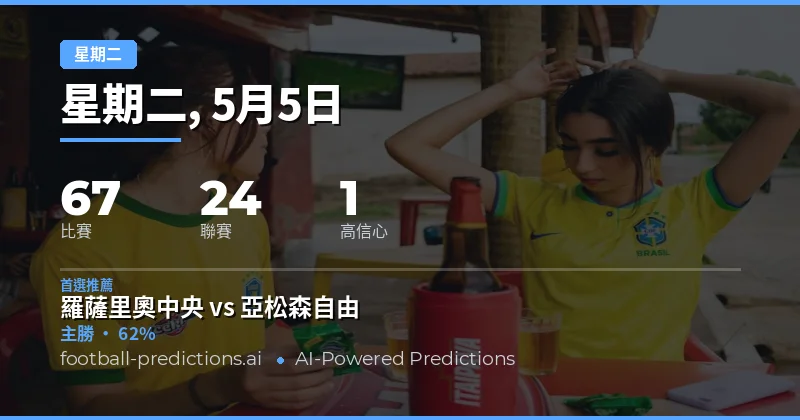 2026年5月5日星期二足球賽事總覽