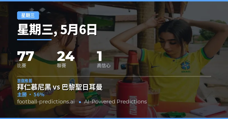 2026年5月6日星期三足球賽事總覽與關鍵數據解讀
