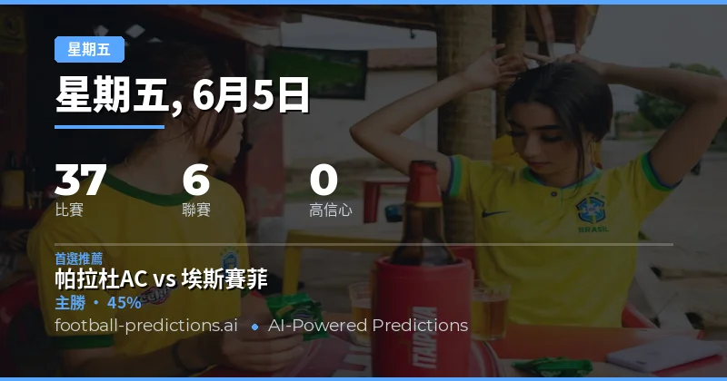 2026年6月5日足球賽事前瞻與數據洞察