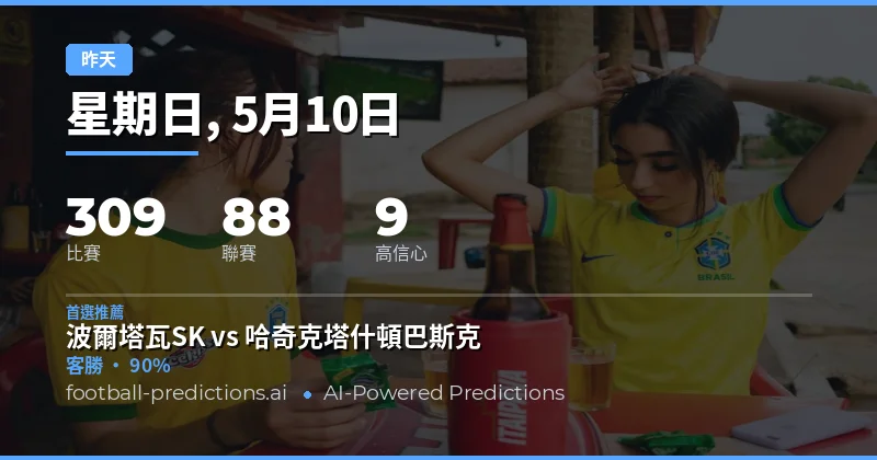 2026年5月10日足球預測總覽