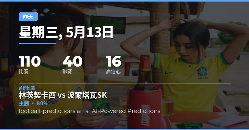 2026年5月13日足球預測總覽
