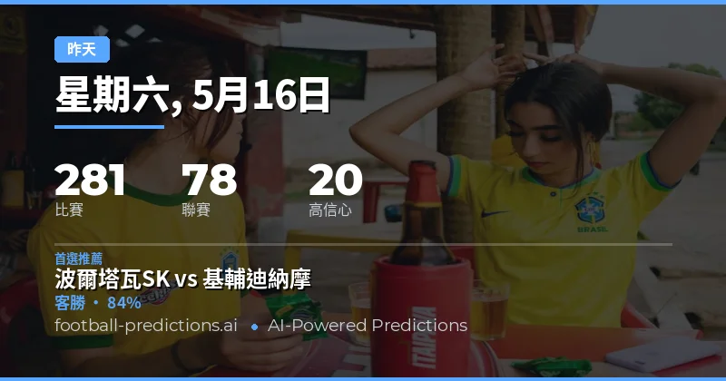 2026年5月16日足球賽事預測回顧