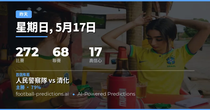 2026年5月17日足球賽果總覽