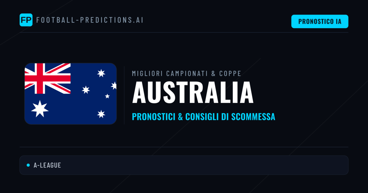 Pronostici Calcio Australia — Scommesse e Consigli