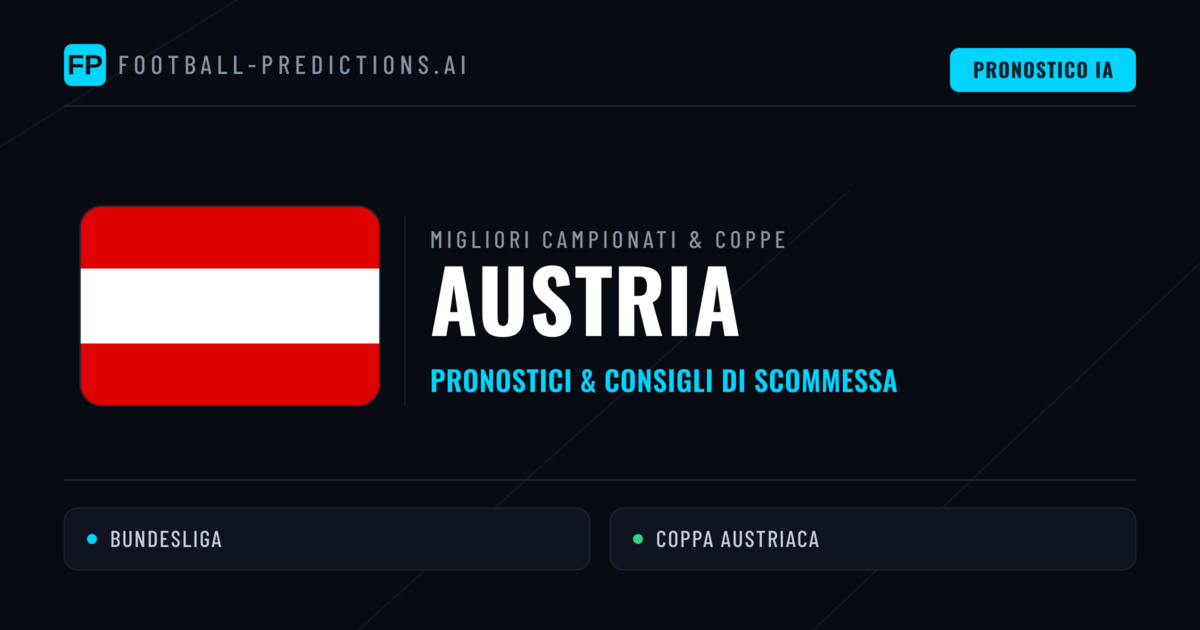 Pronostici Calcio Austria — Scommesse e Consigli