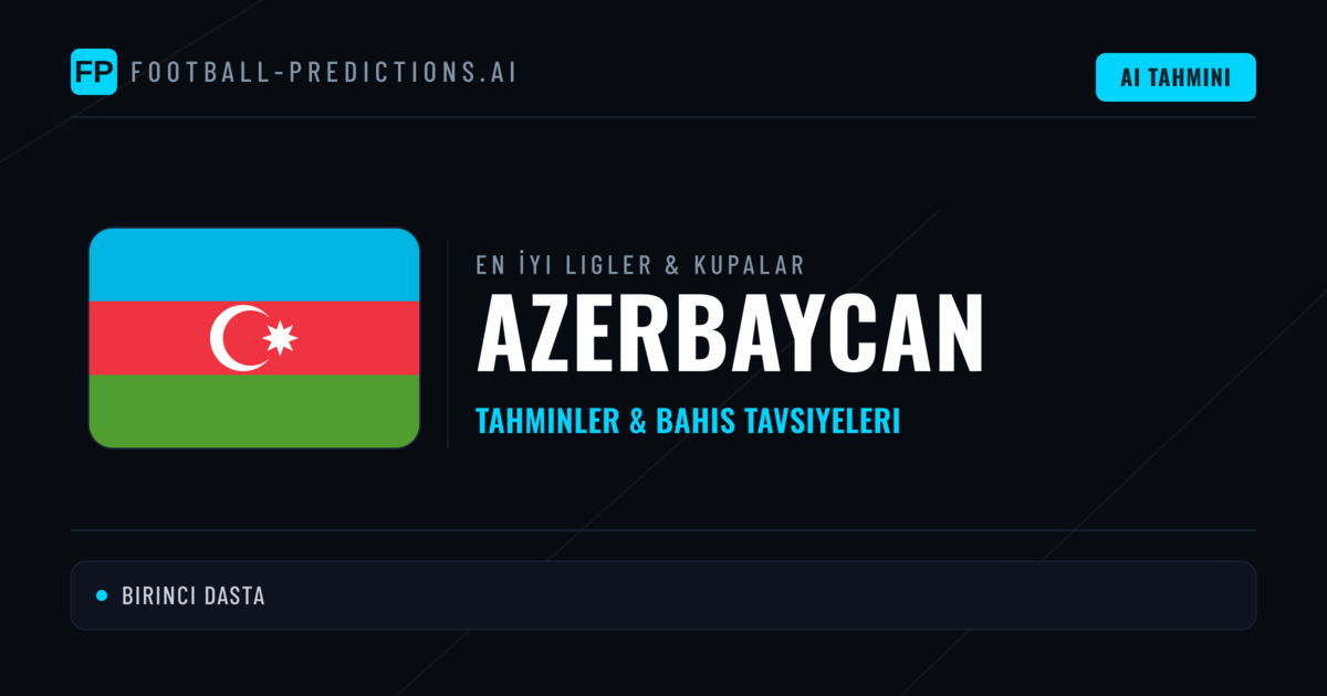 Azerbaycan Futbol Tahminleri & İddaa İpuçları
