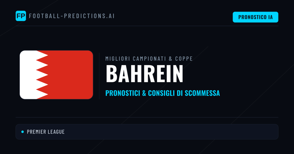 Pronostici Calcio Bahrein — Scommesse e Consigli