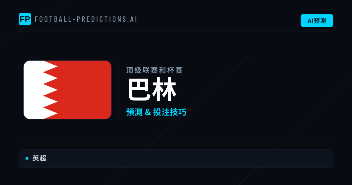 巴林足球賽事預測 — 運彩分析與推薦