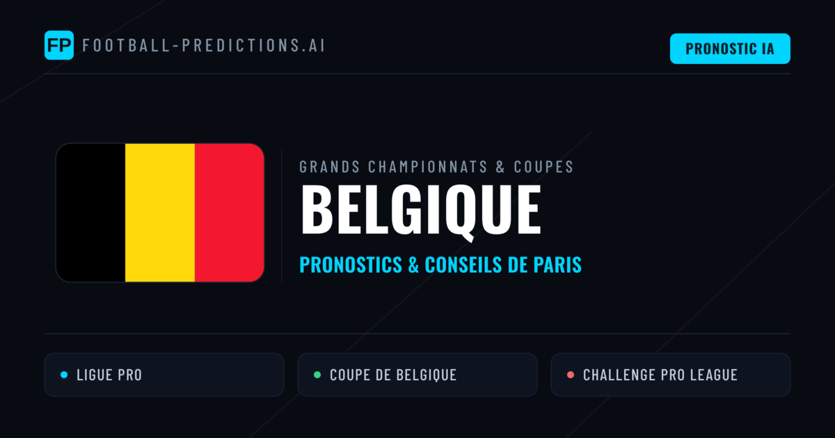 Pronostics football Belgique & Conseils de Paris