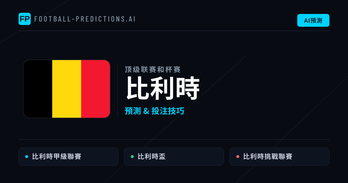比利時足球賽事預測 — 運彩分析與推薦