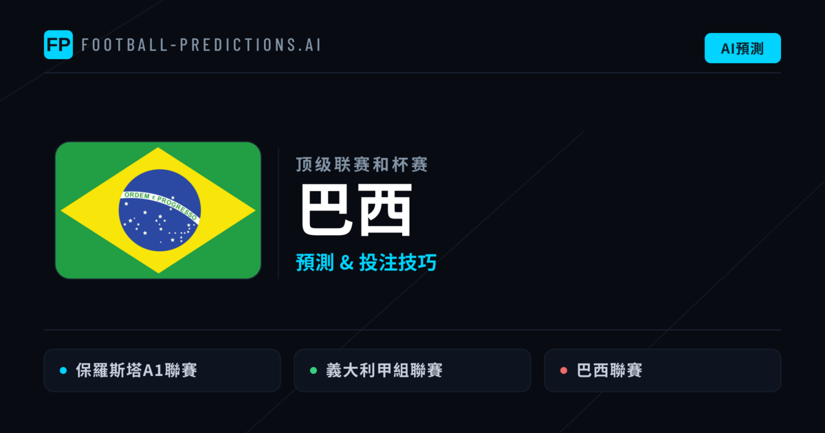 巴西足球賽事預測 — 運彩分析與推薦